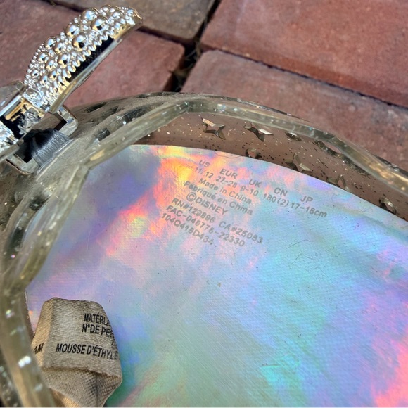 Disney Princess Light up Sparkling Silver Bow Heels size 11/12 - Picture 4 of 4